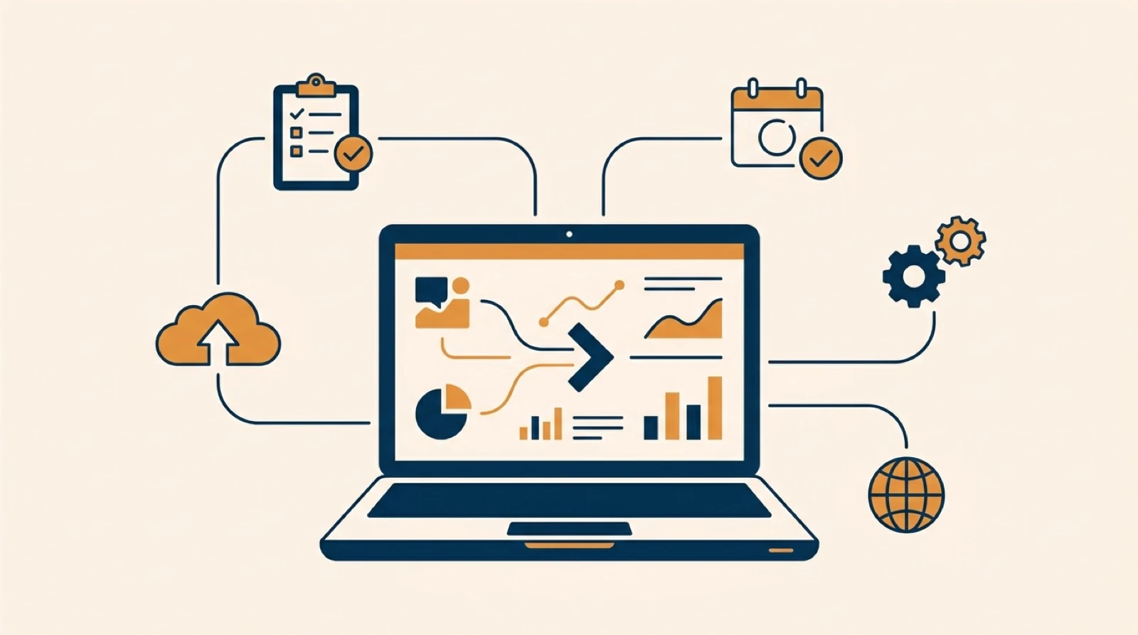 illustration showing how to set up edi