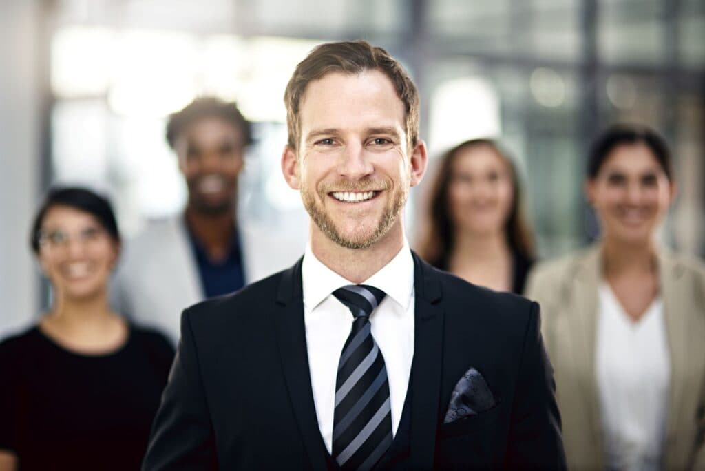 Portrait of business people from different professions