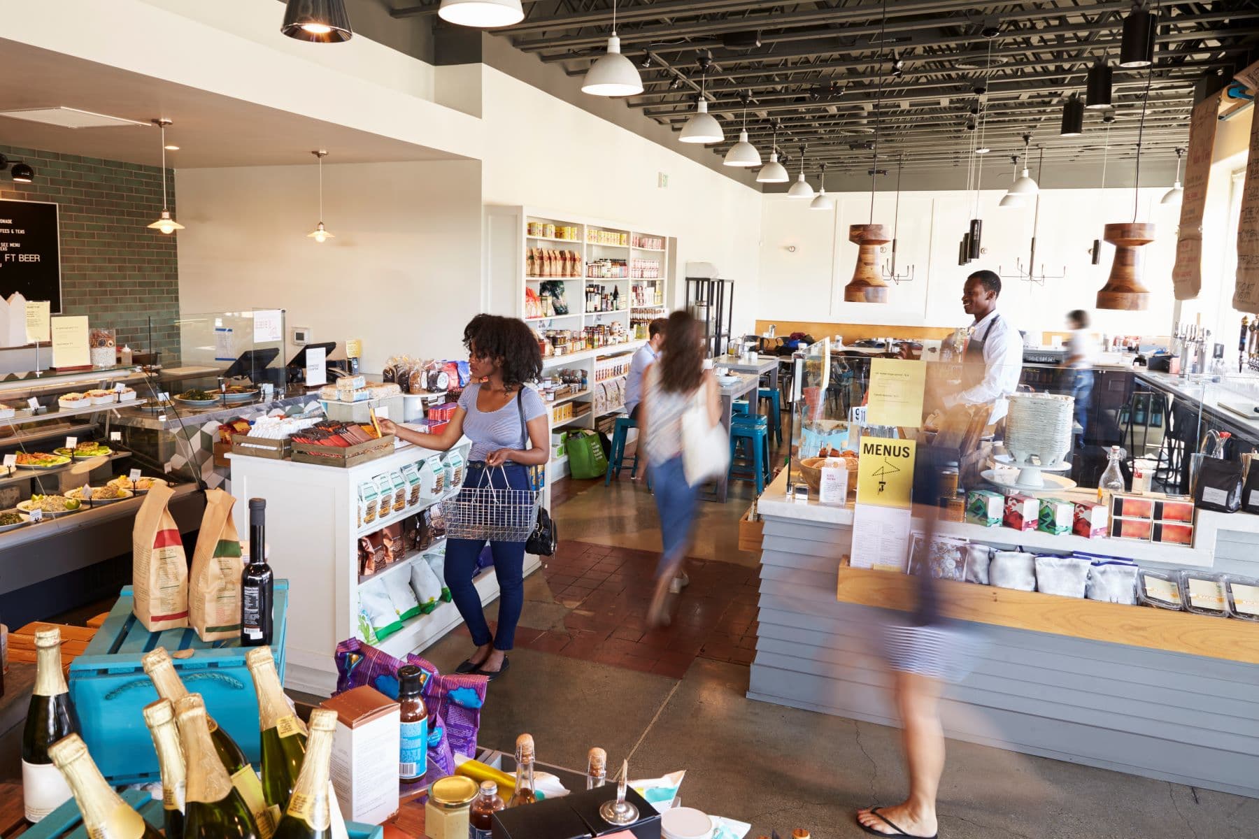 Interior of a specialty grocery store