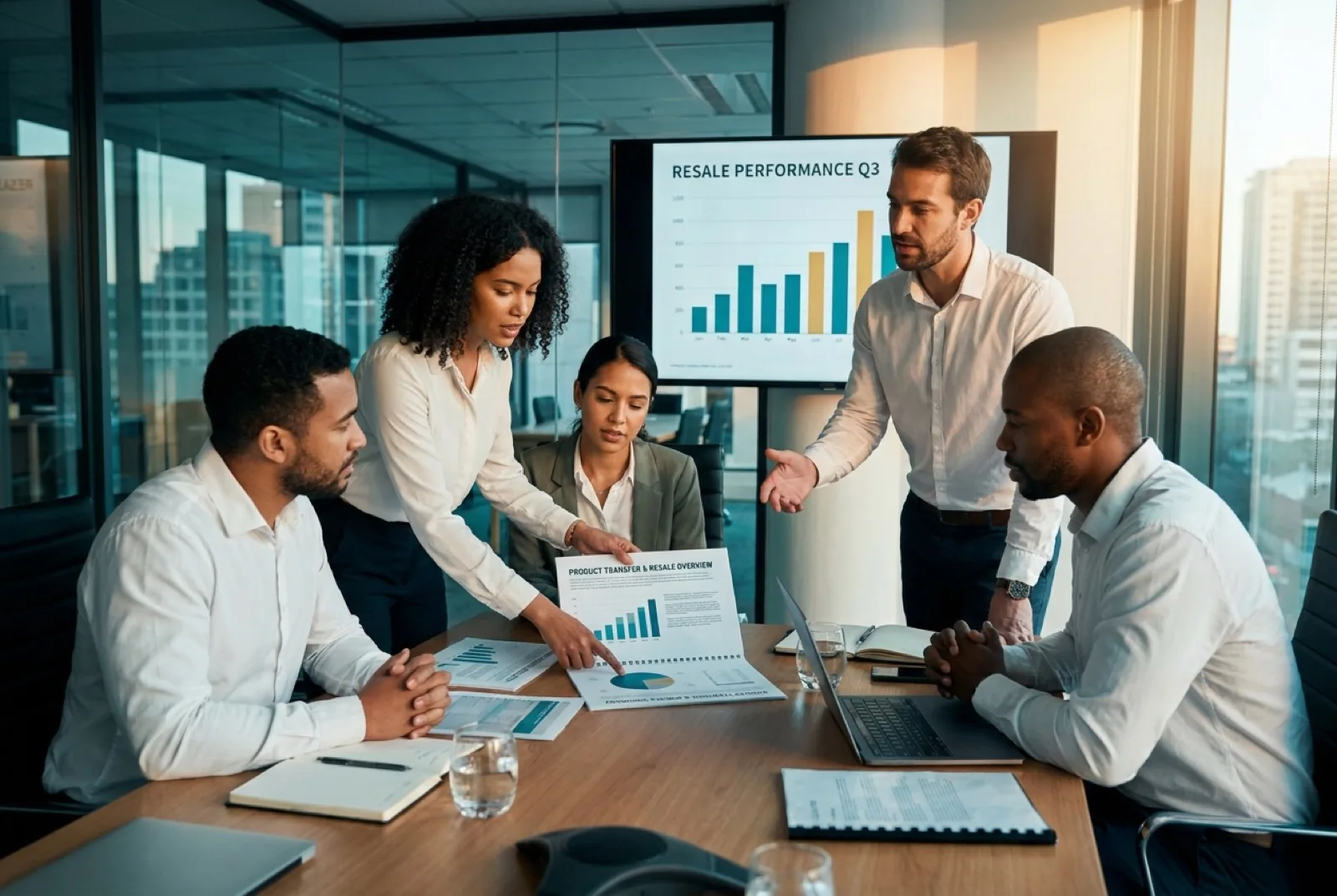 Businesspeople having a meeting in a conference room