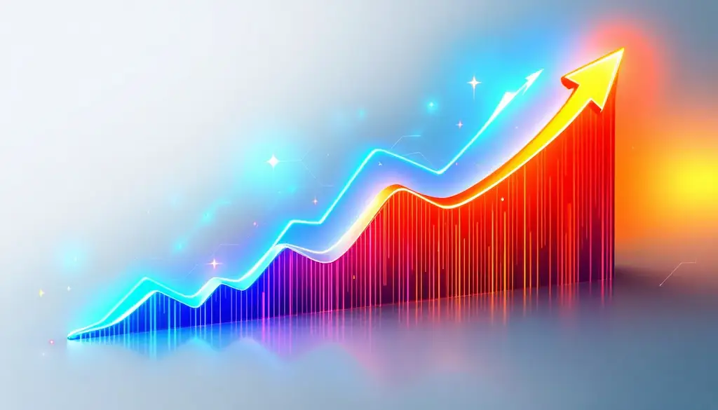 colorful rising up arrow chart