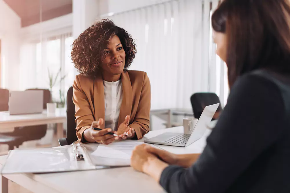 Insurance professionals in meeting