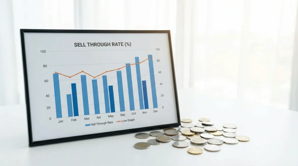 sell through rate chart and coins