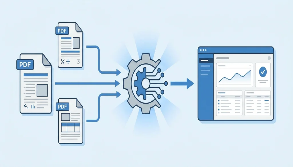PDF vendor invoices automatically extracted and routed into ERP system without manual data entry