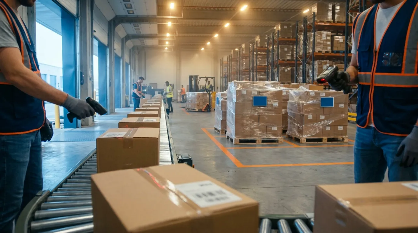 Receiving dock scanning cartons for ASN vendor compliance scorecard