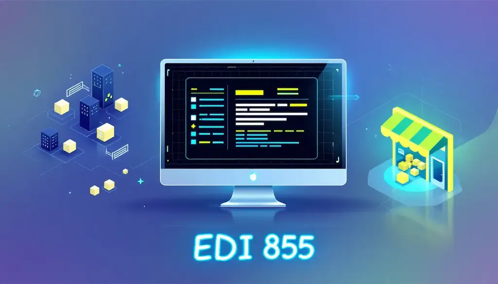 edi 855 business transaction illustration