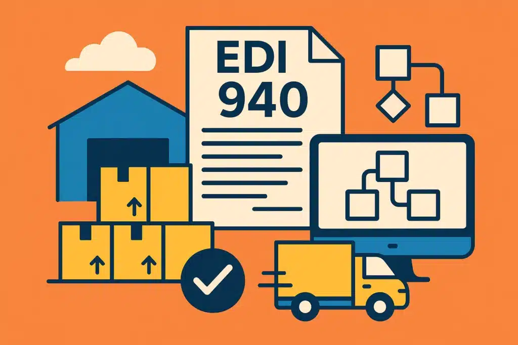 EDI 940, warehouse, truck, and a screen