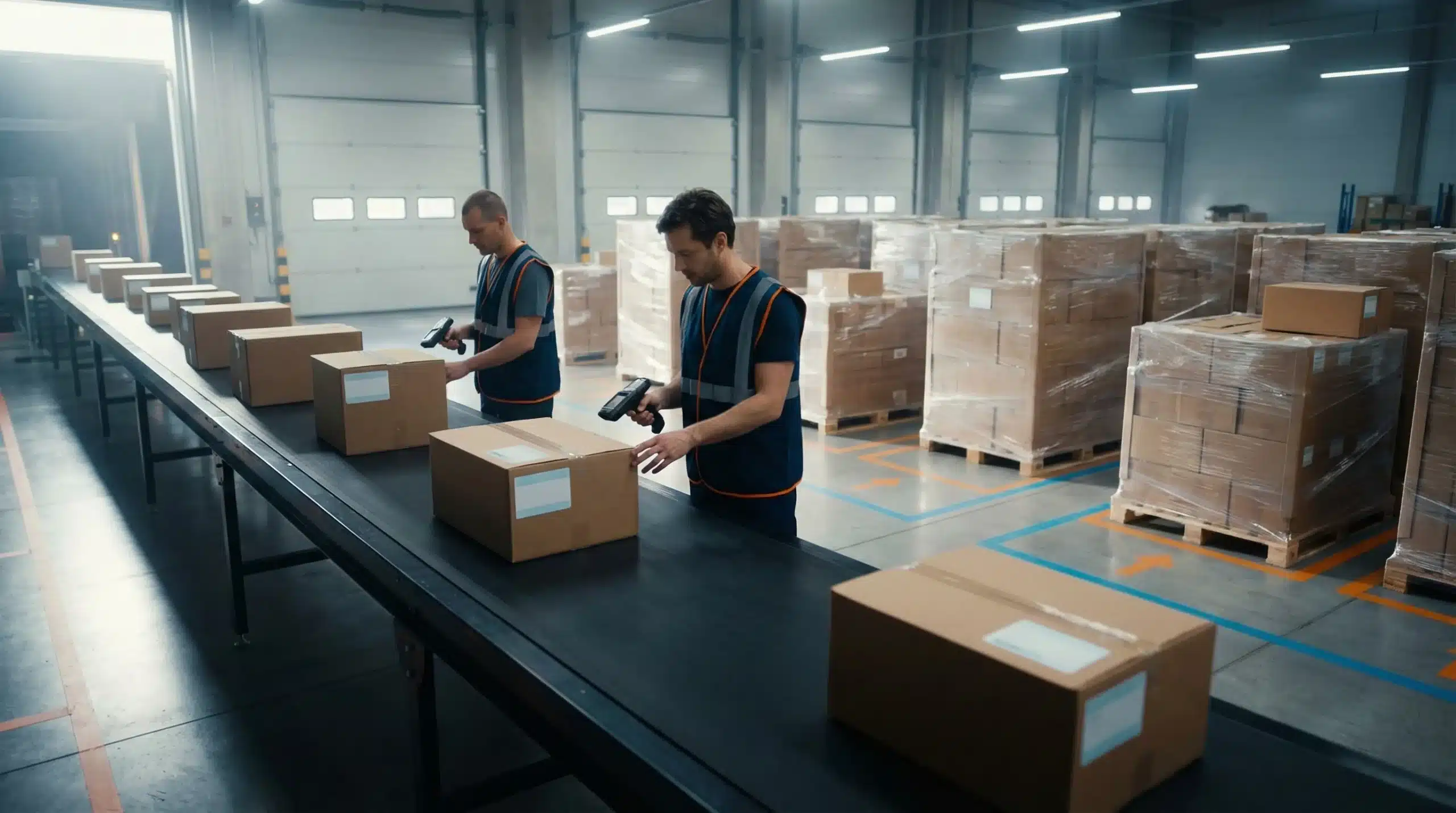 Receiving dock scene for warehouse automation ROI