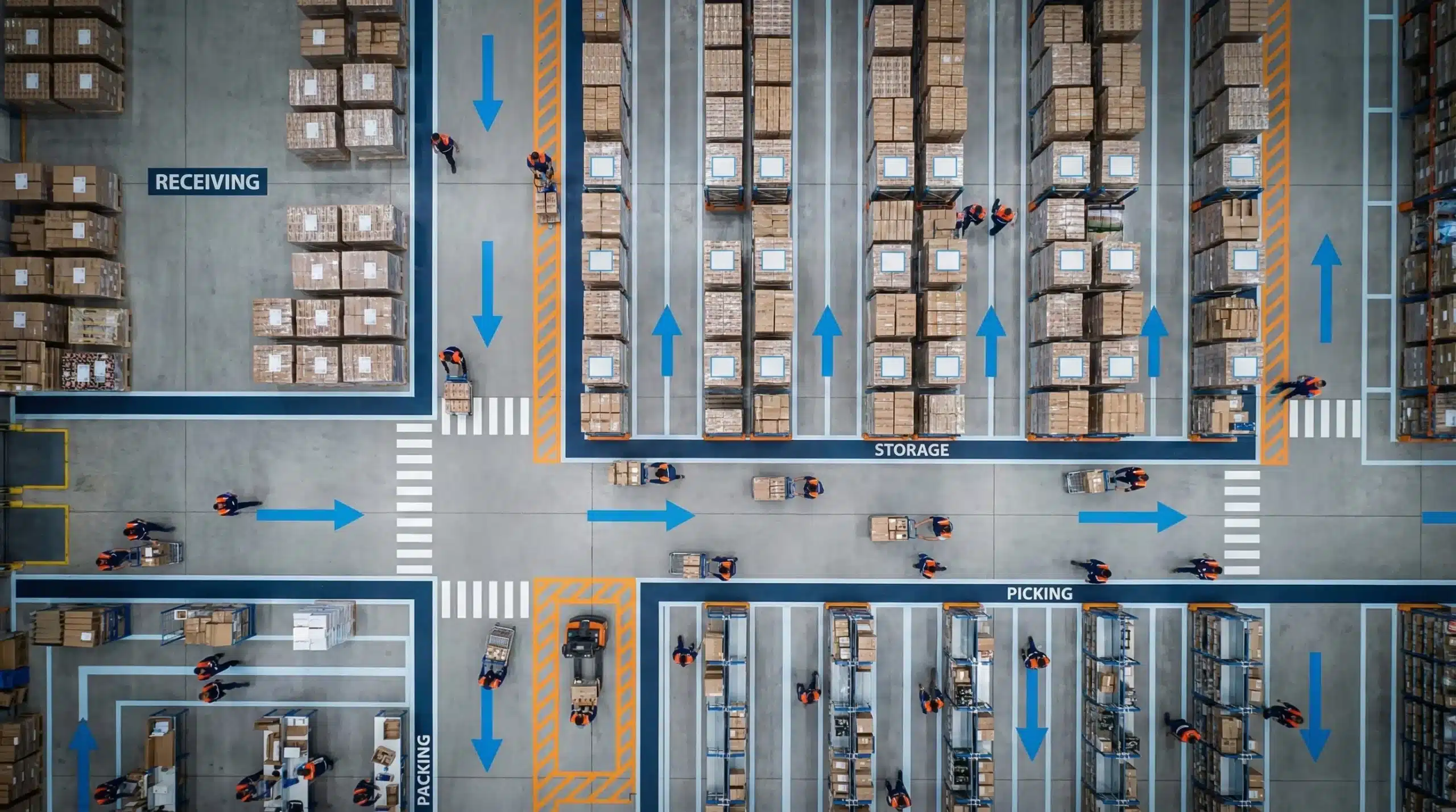 Warehouse zones overview for ROI