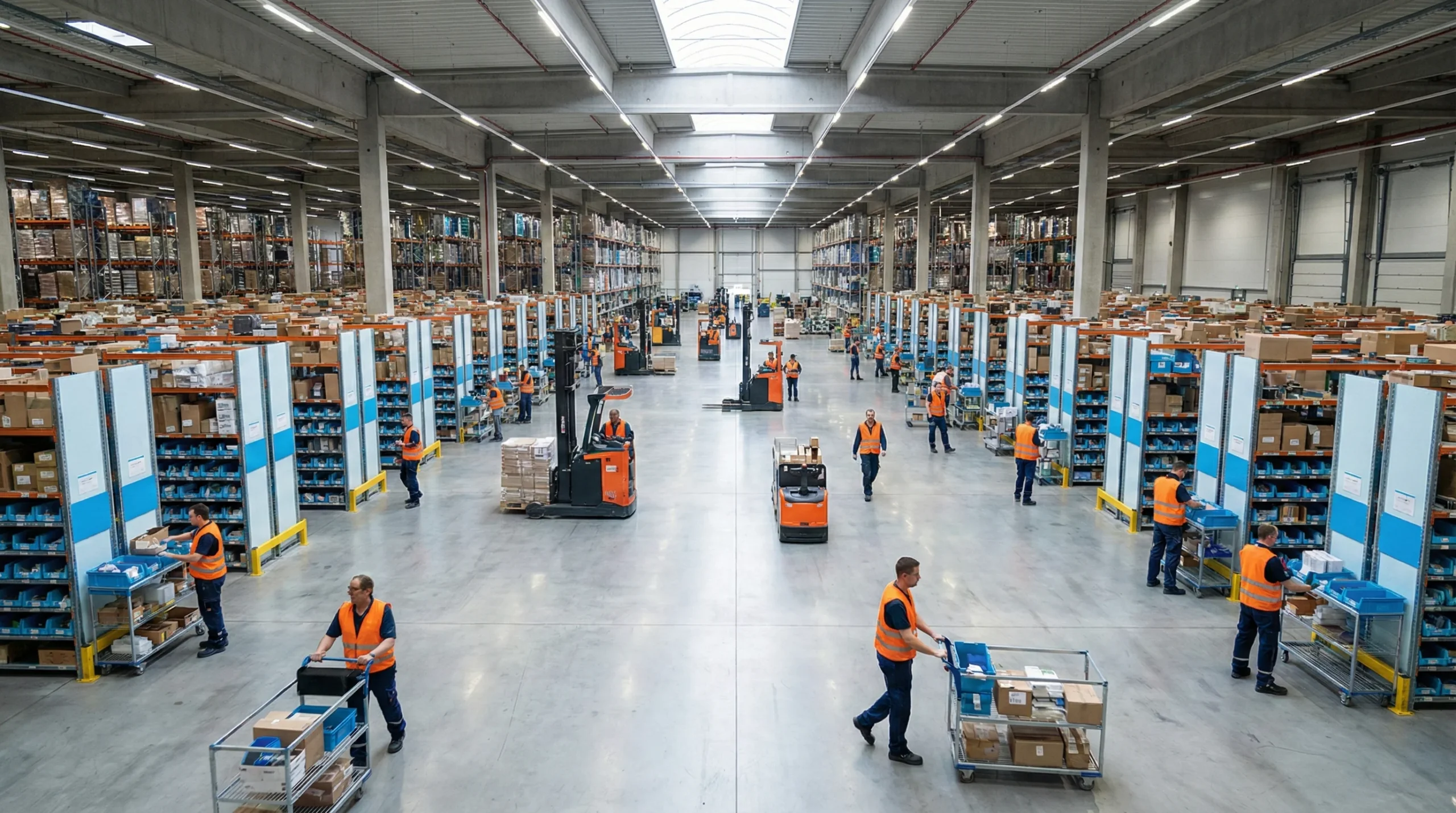 Warehouse interior showing edi integration benefits